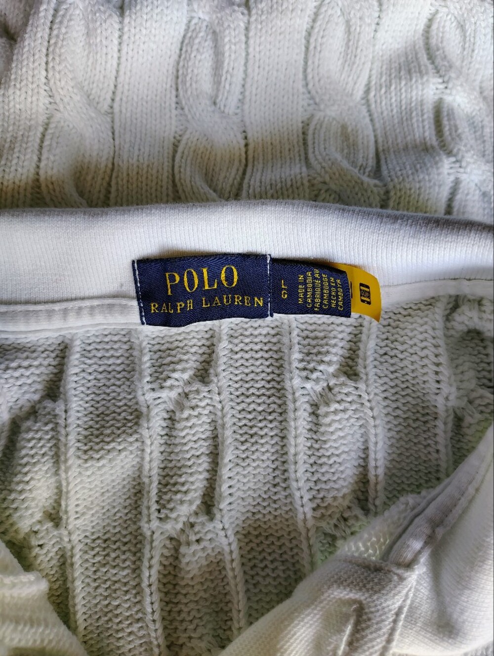 SOLD 7/28 - Ralph Lauren White Cable Knit Polo Dress with Pony Logo - Picture 6 of 6